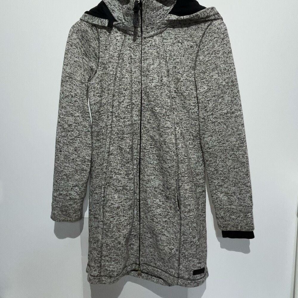 Calvin Klein Performance Womens Grey Marl Longline Full Zip Hoodie Jacket‎ Small